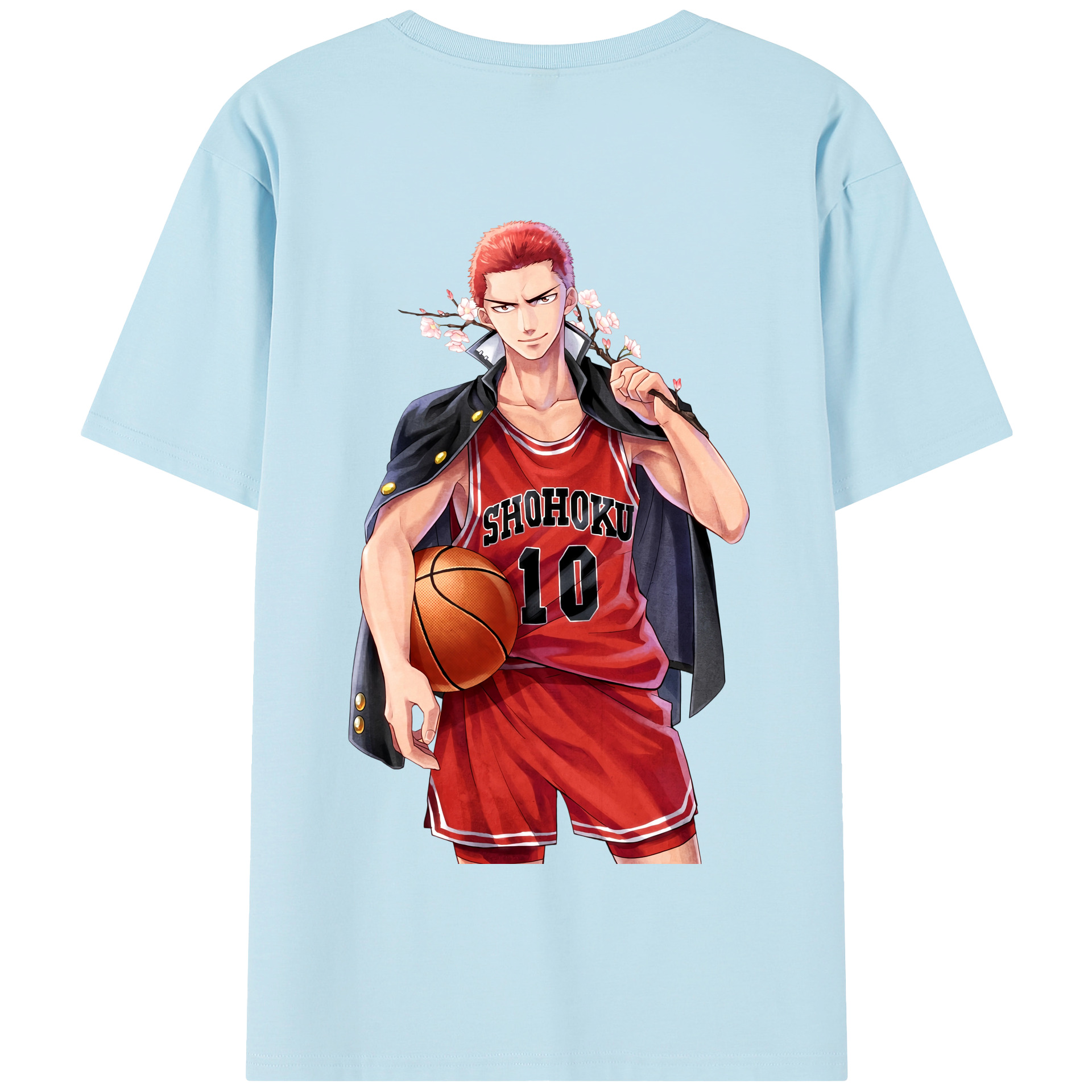 SLAM DUNK／スラムダンク 綿100％半袖Tシャツ（背面プリント）